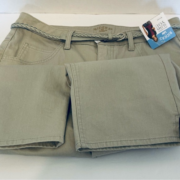 Riders by Lee Slender Stretch Ladies Capris Tan Size 12 Medium Cotton Spandex - Picture 15 of 16